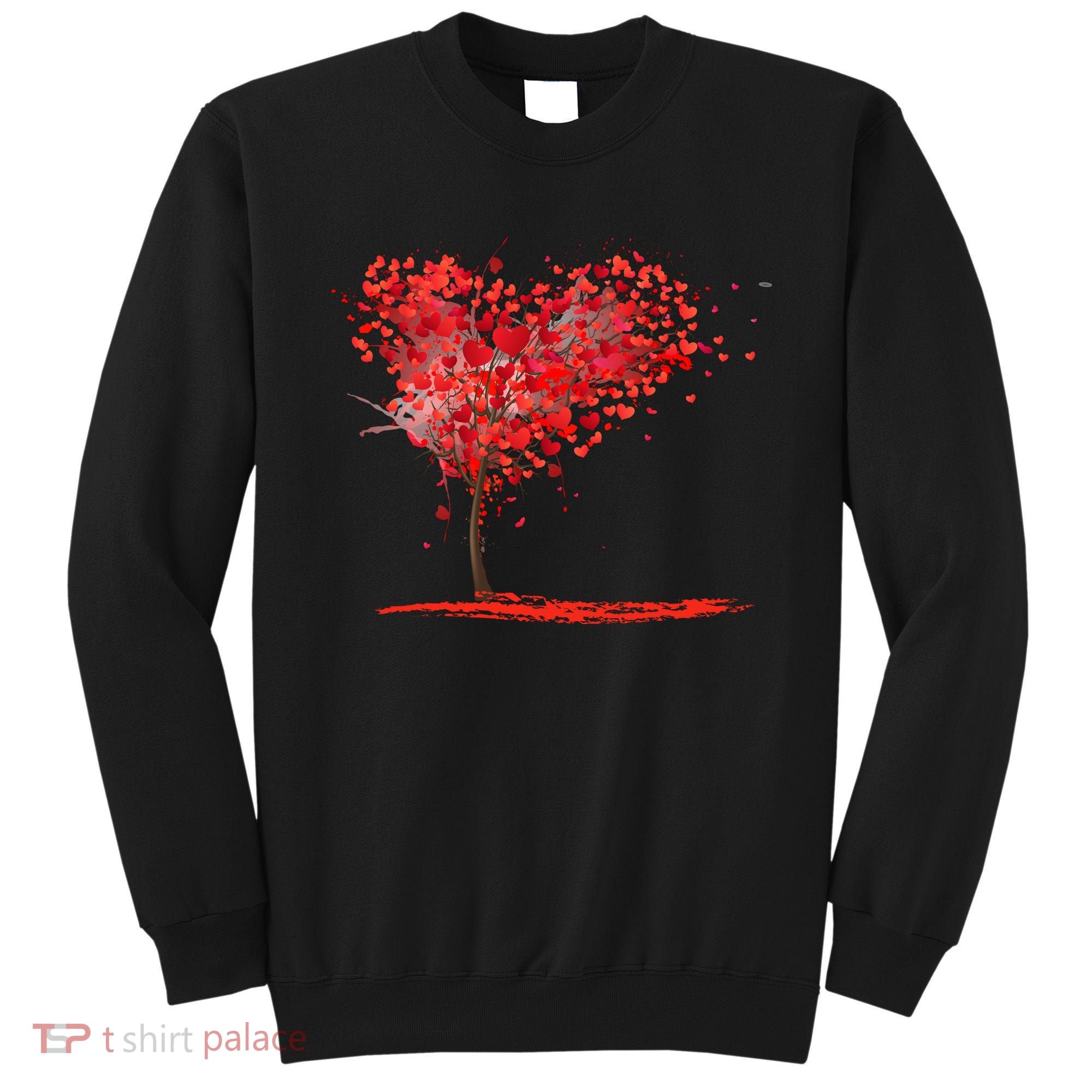 Valentines Day Heart Shaped Tree Sweatshirt