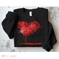 Valentines Day Heart Shaped Tree Sweatshirt thumb 2