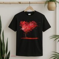 Valentines Day Heart Shaped Tree T-Shirt thumb 2