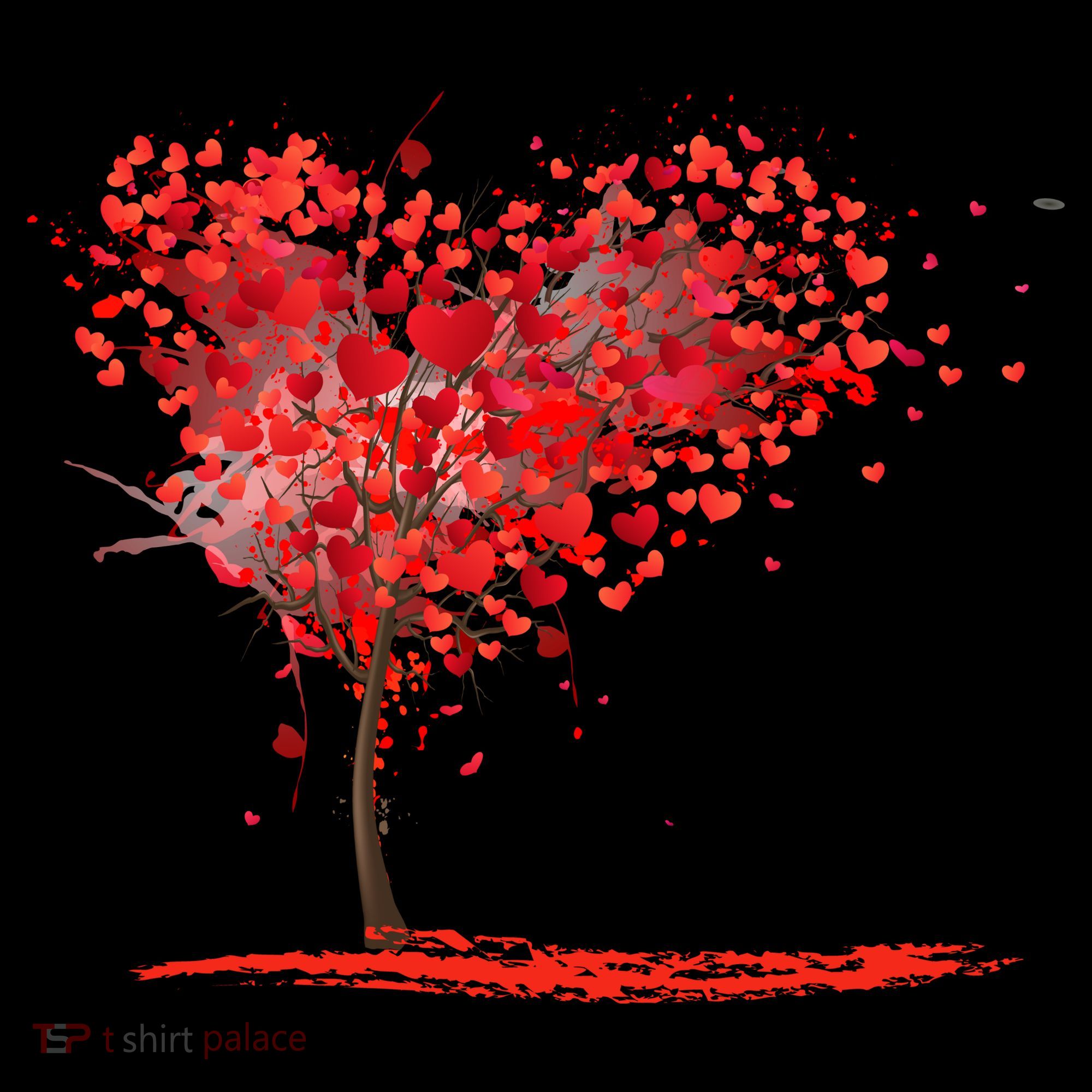 Valentines Day Heart Shaped Tree Bucket Hat
