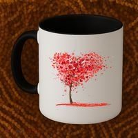 Valentines Day Heart Shaped Tree Coffee Mug thumb 2