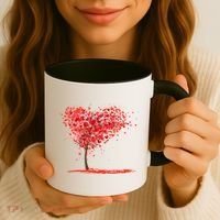 Valentines Day Heart Shaped Tree Coffee Mug thumb 3