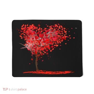 Valentines Day Heart Shaped Tree Mousepad
