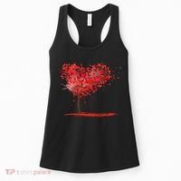 Valentines Day Heart Shaped Tree Women's Tank Top thumb 0