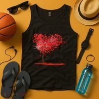 Valentines Day Heart Shaped Tree Tank Top thumb 4
