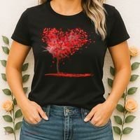 Valentines Day Heart Shaped Tree Women's T-Shirt thumb 2