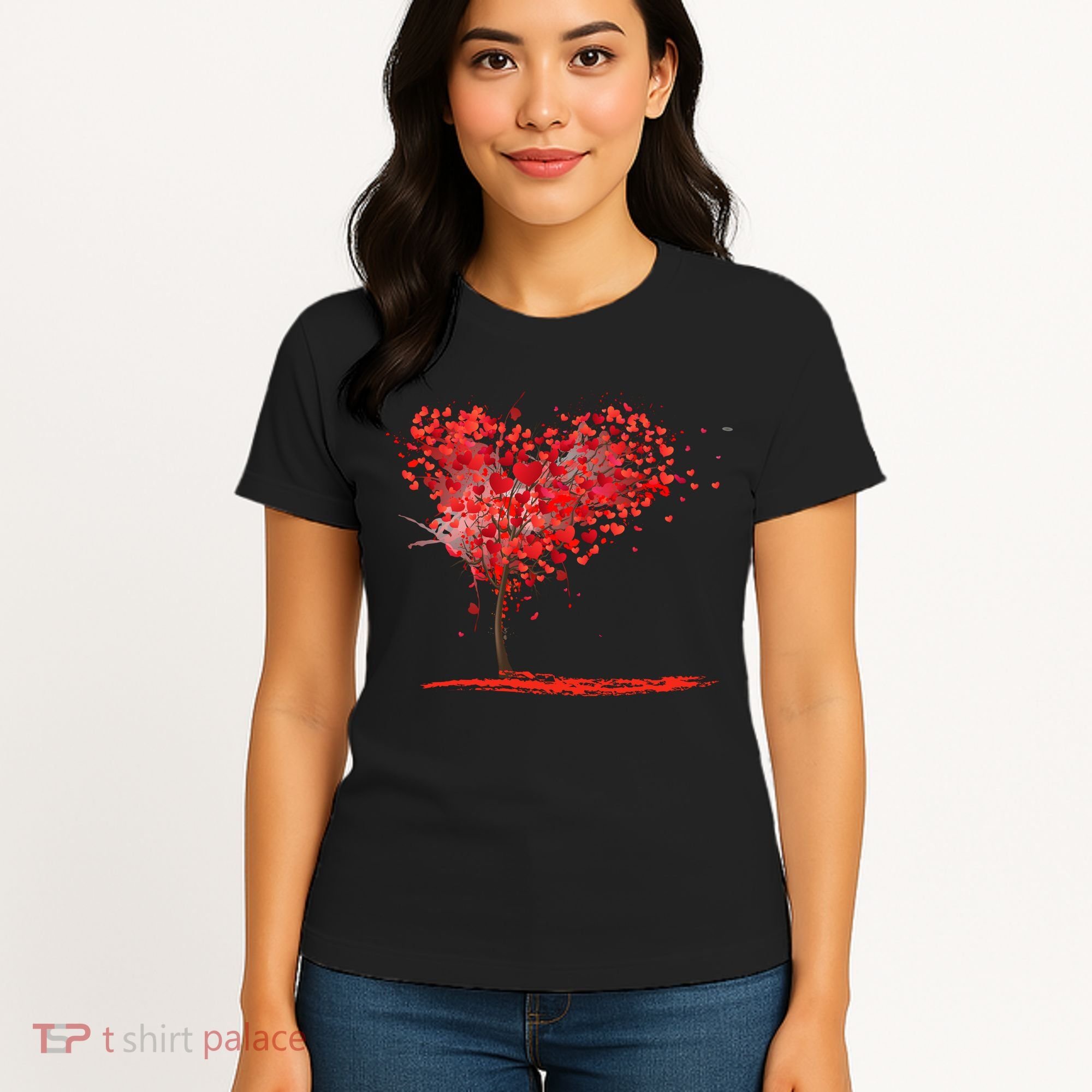 Valentines Day Heart Shaped Tree Women's T-Shirt