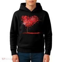 Valentines Day Heart Shaped Tree Kids Hoodie thumb 4