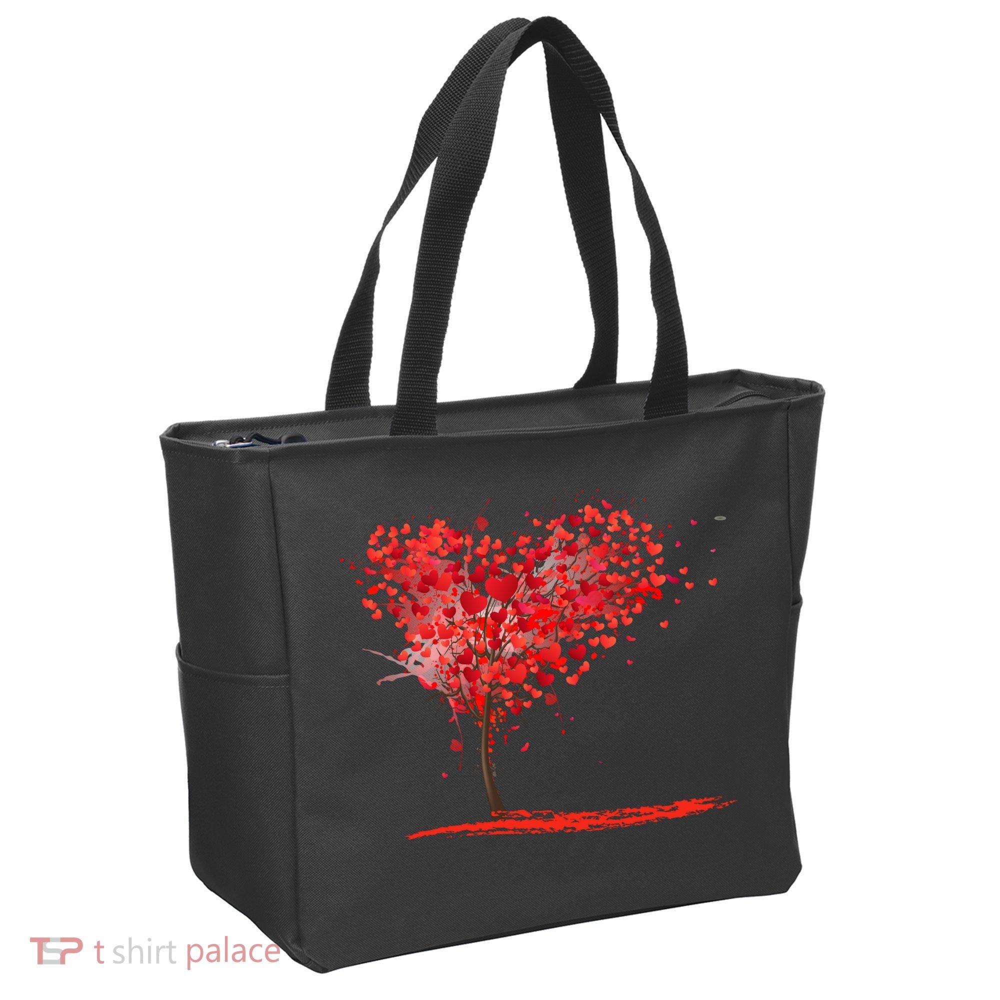 Valentines Day Heart Shaped Tree Tote Bag