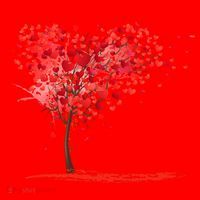 Valentines Day Heart Shaped Tree Santa Hat thumb 1