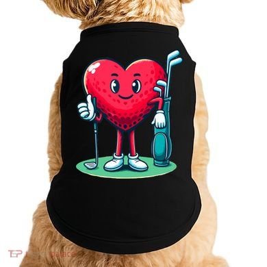 ValentineS Day Heart Shaped Golf Lovers Player Golfers Doggie Tank