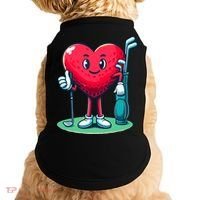 ValentineS Day Heart Shaped Golf Lovers Player Golfers Doggie Tank thumb 0