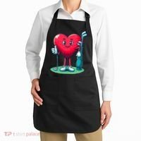 ValentineS Day Heart Shaped Golf Lovers Player Golfers Apron thumb 2