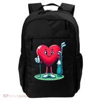 ValentineS Day Heart Shaped Golf Lovers Player Golfers Backpack thumb 0