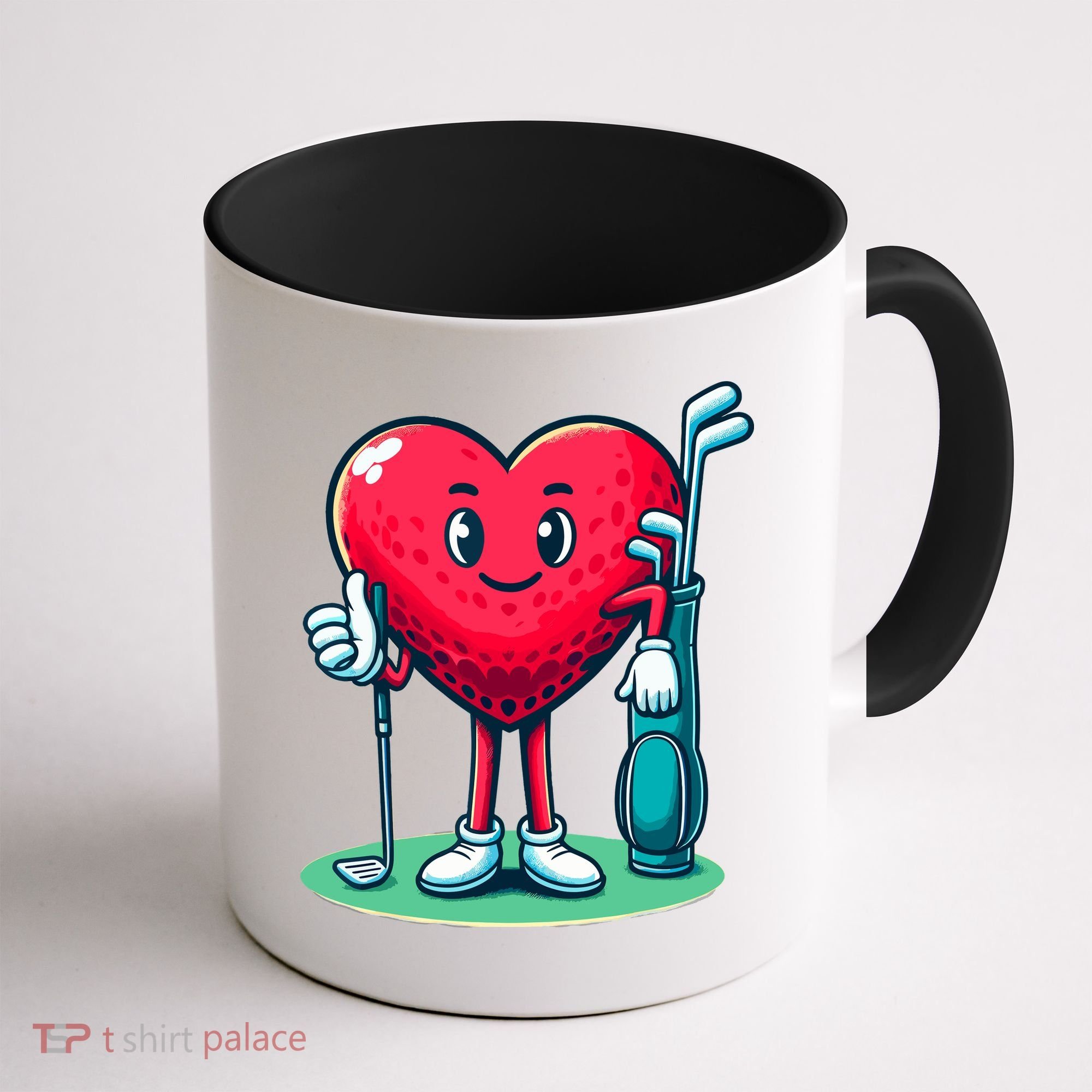 ValentineS Day Heart Shaped Golf Lovers Player Golfers Coffee Mug