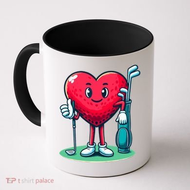 ValentineS Day Heart Shaped Golf Lovers Player Golfers Coffee Mug
