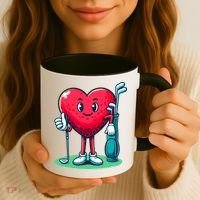 ValentineS Day Heart Shaped Golf Lovers Player Golfers Coffee Mug thumb 3