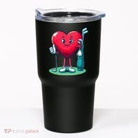 ValentineS Day Heart Shaped Golf Lovers Player Golfers Tumbler thumb 0