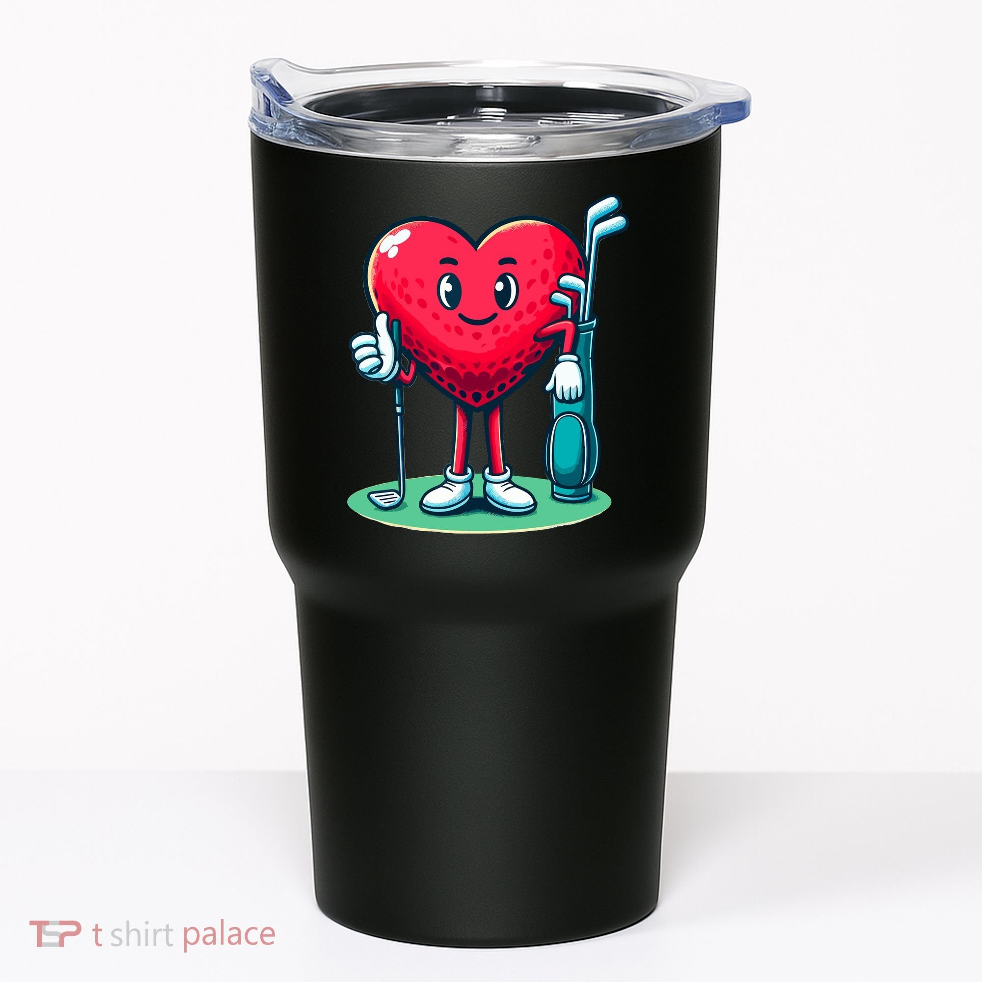 ValentineS Day Heart Shaped Golf Lovers Player Golfers Tumbler