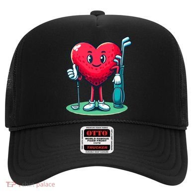 ValentineS Day Heart Shaped Golf Lovers Player Golfers Hat