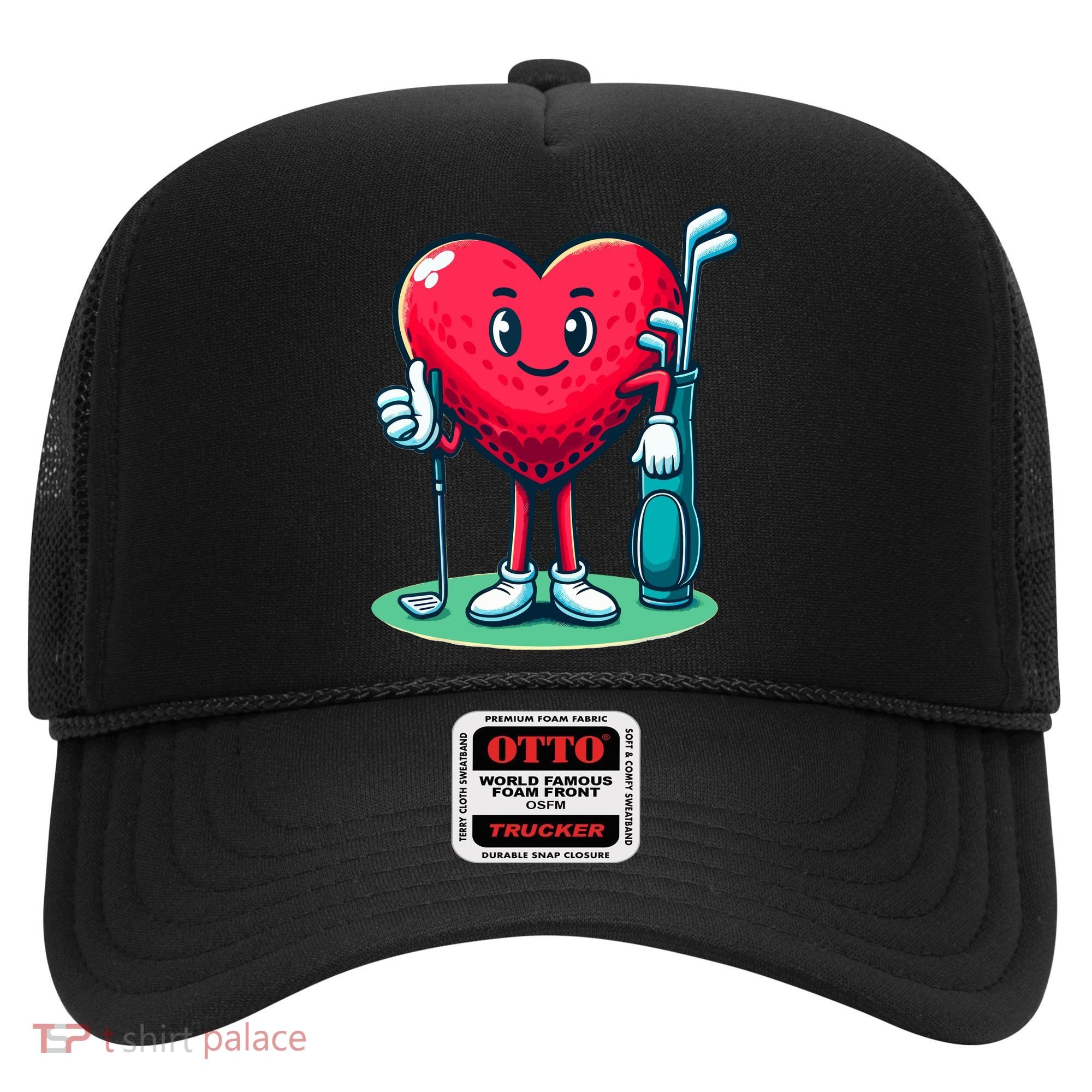 ValentineS Day Heart Shaped Golf Lovers Player Golfers Hat
