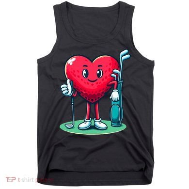 ValentineS Day Heart Shaped Golf Lovers Player Golfers Tank Top