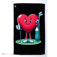 ValentineS Day Heart Shaped Golf Lovers Player Golfers Golf Towel thumb 0