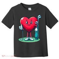 ValentineS Day Heart Shaped Golf Lovers Player Golfers Toddler T-Shirt thumb 0