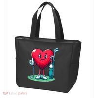 ValentineS Day Heart Shaped Golf Lovers Player Golfers Tote Bag thumb 3