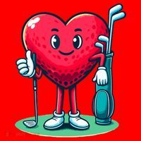 ValentineS Day Heart Shaped Golf Lovers Player Golfers Santa Hat thumb 1
