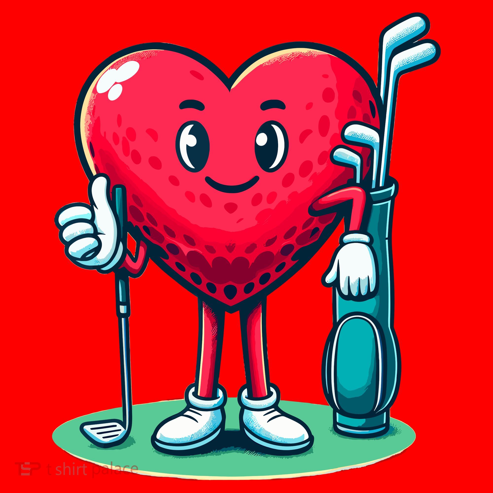 ValentineS Day Heart Shaped Golf Lovers Player Golfers Santa Hat