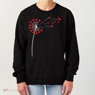 Valentines Day Heart Dandelion Cute Women's Sweatshirt