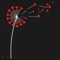 Valentines Day Heart Dandelion Cute Coaster thumb 2