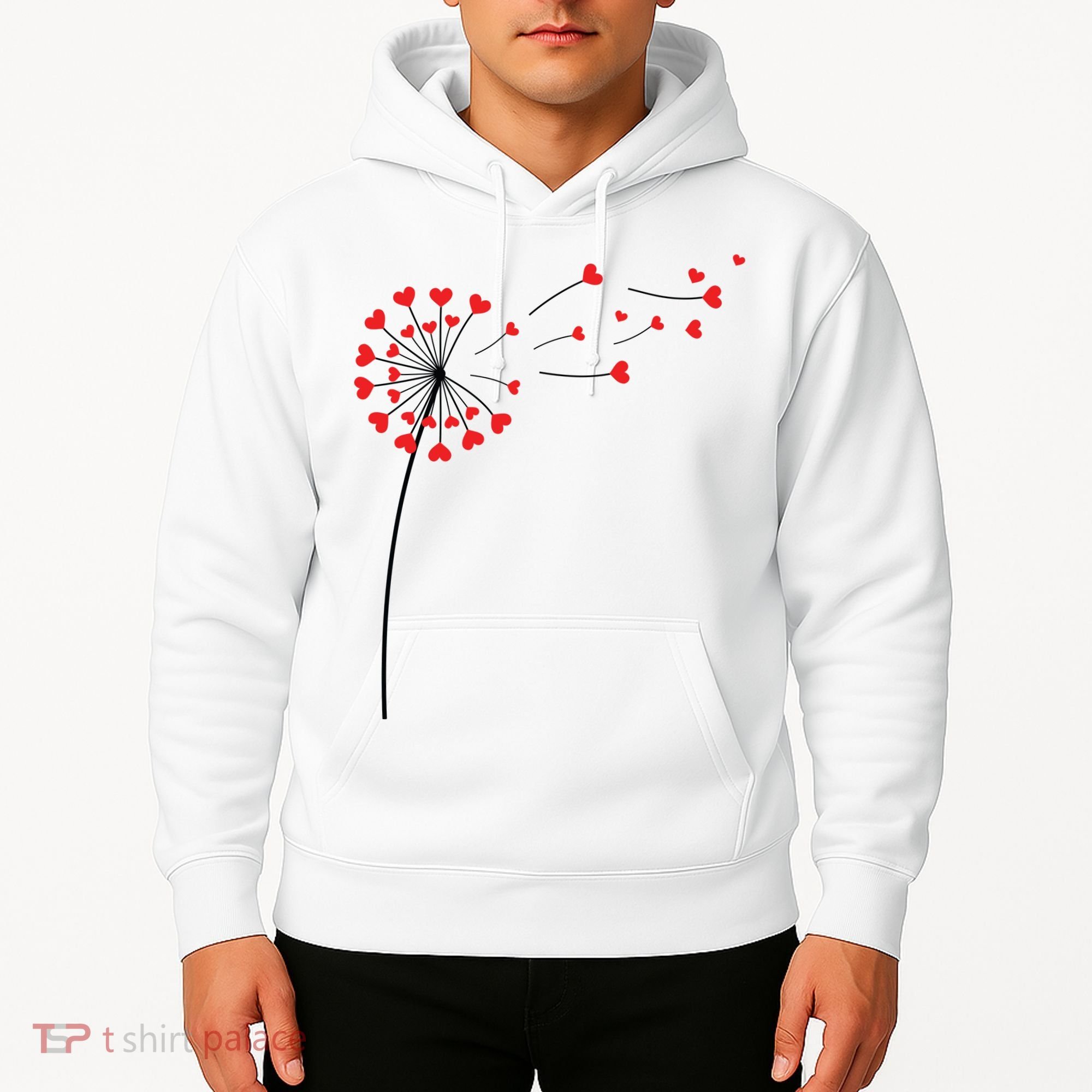 Valentines Day Heart Dandelion Cute Hoodie