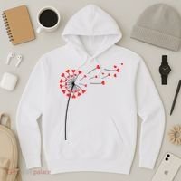 Valentines Day Heart Dandelion Cute Hoodie thumb 3