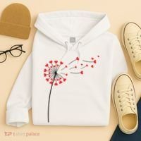 Valentines Day Heart Dandelion Cute Hoodie thumb 4