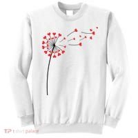 Valentines Day Heart Dandelion Cute Sweatshirt thumb 0