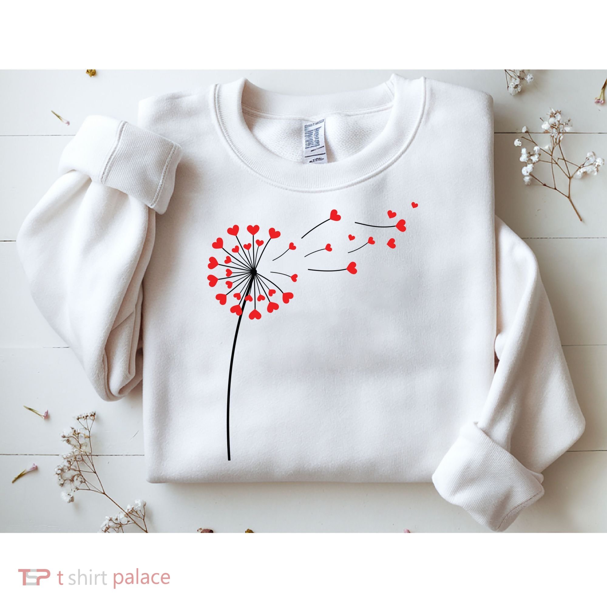 Valentines Day Heart Dandelion Cute Sweatshirt