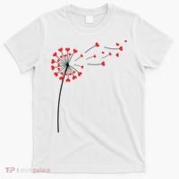 Valentines Day Heart Dandelion Cute T-Shirt thumb 0