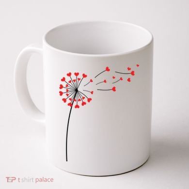 Valentines Day Heart Dandelion Cute Coffee Mug