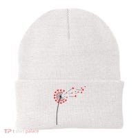 Valentines Day Heart Dandelion Cute Beanie thumb 0
