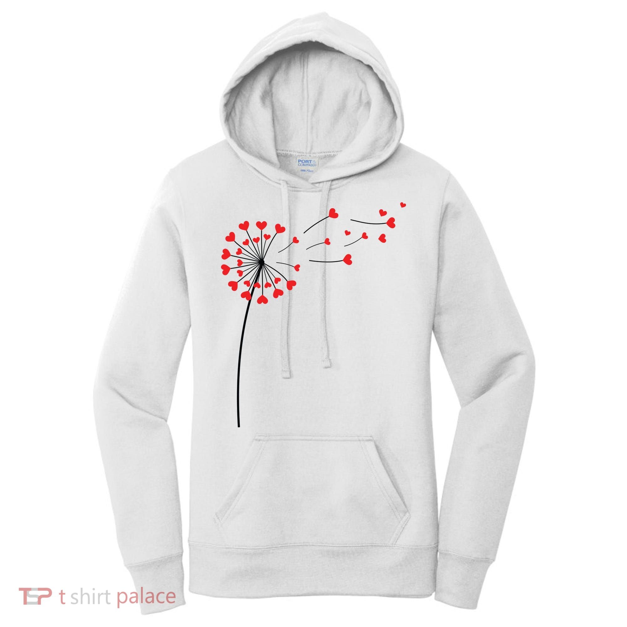 Valentines Day Heart Dandelion Cute Women's Hoodie