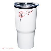 Valentines Day Heart Dandelion Cute Tumbler thumb 0