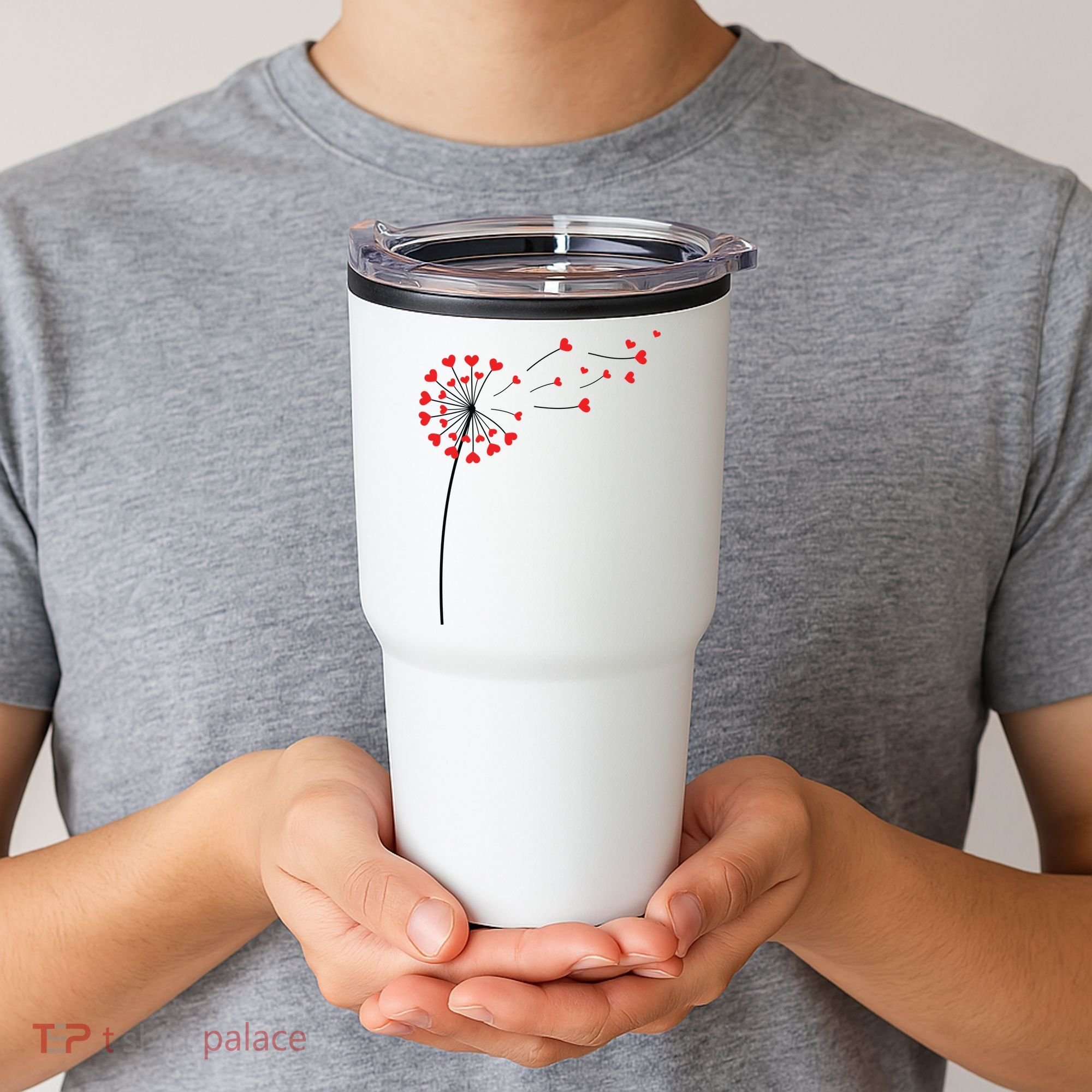 Valentines Day Heart Dandelion Cute Tumbler