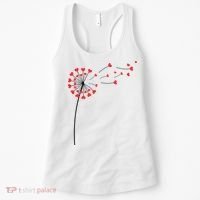 Valentines Day Heart Dandelion Cute Women's Tank Top thumb 0