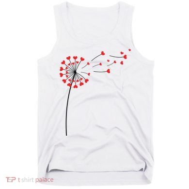 Valentines Day Heart Dandelion Cute Tank Top