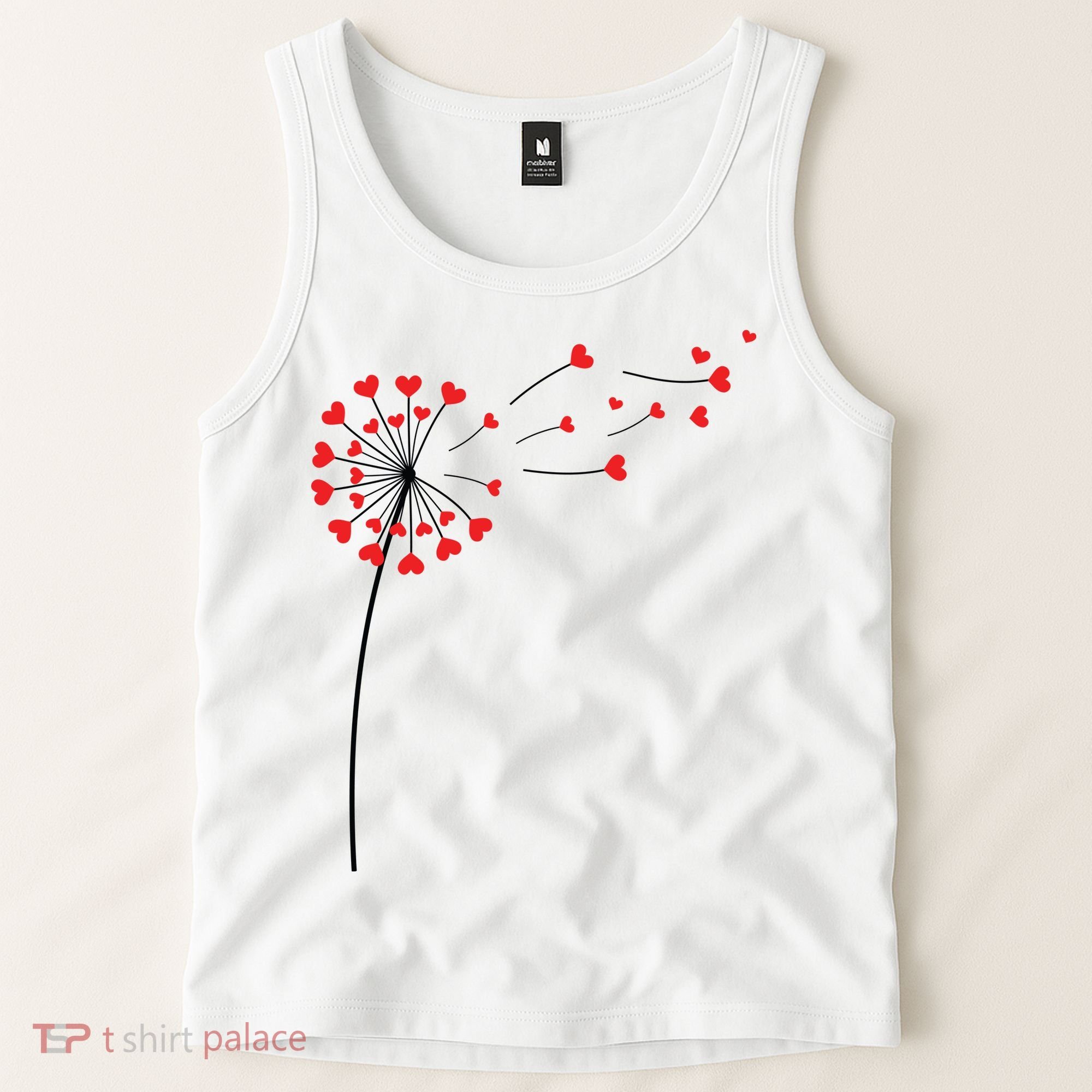 Valentines Day Heart Dandelion Cute Tank Top