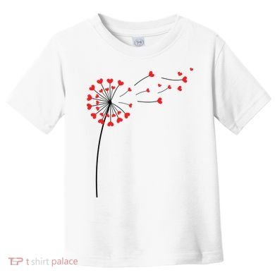 Valentines Day Heart Dandelion Cute Toddler T-Shirt