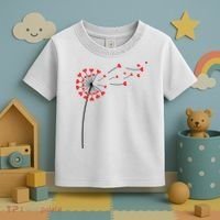 Valentines Day Heart Dandelion Cute Toddler T-Shirt thumb 3