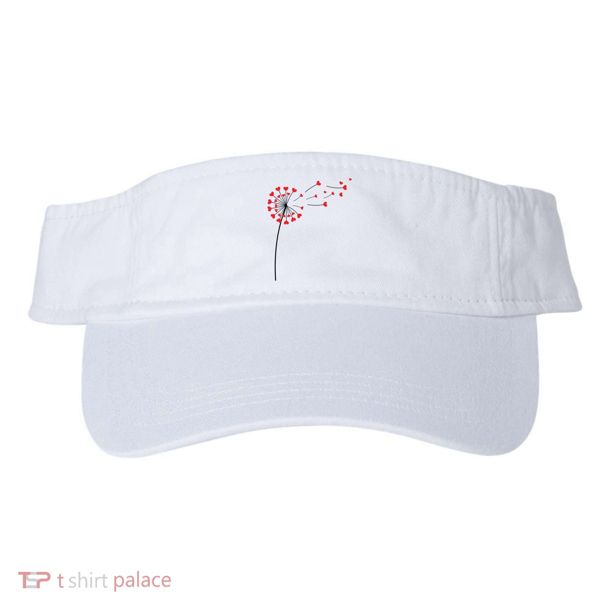 Valentines Day Heart Dandelion Cute Visor